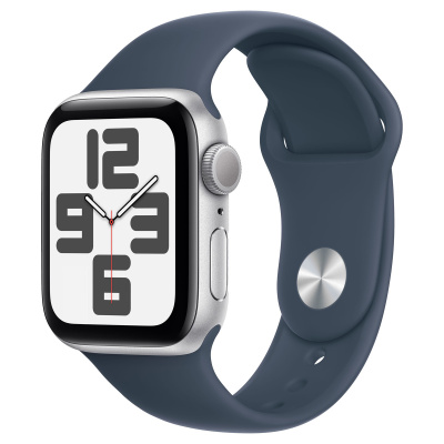 Apple Watch Series SE2  Silver Case with Blue Sport Band M/L 